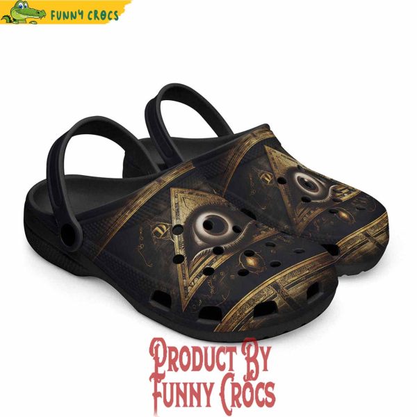 Mysterious Egyptian Symbolism Eye Ankh Crocs Shoes