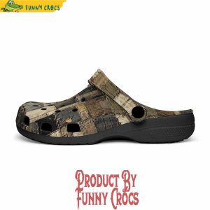 Old Burlap Patchwork Crocs Shoes 4