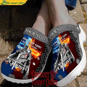 Personalized A Child Of God A Man Of Faith A Warrior Of Christ Crocs Shoes 2