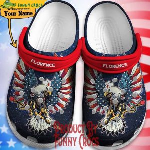 Personalized American Eagle Caduceus Nurse Crocs Shoes