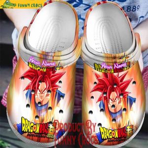 Personalized Dragon Ball Super Hero Goku SSJ God Crocs Shoes