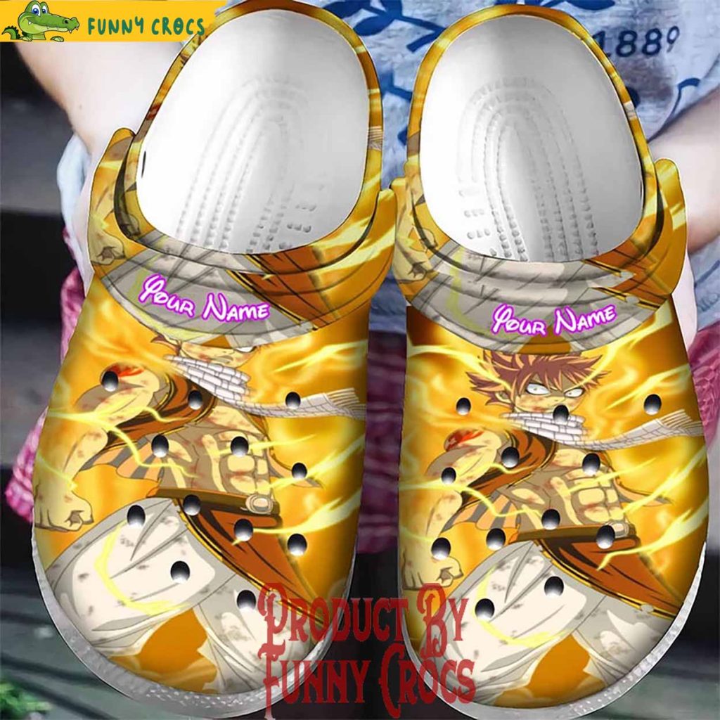 Personalized Fairy Tail Natsu Dragneel Anime Crocs Shoes