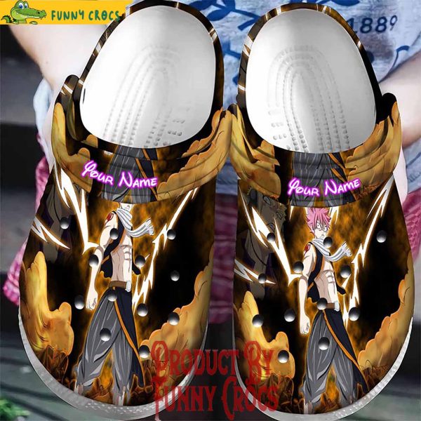 Personalized Fairy Tail Natsu Dragneel Anime Crocs Slippers
