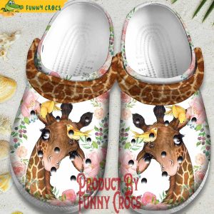 Personalized Flower Giraffe With Bird Animal Crocs Shoes