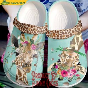 Personalized Giraffe Floral Crocs Shoes