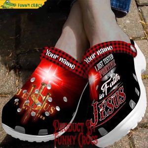 Personalized I Just Tested Positive For Faith In Jesus Crocs Shoes 3