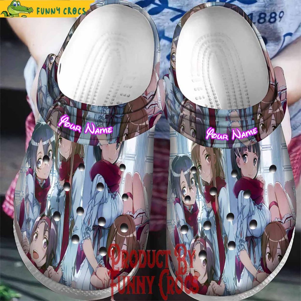 Personalized Sword Art Online Character Girls Anime Crocs