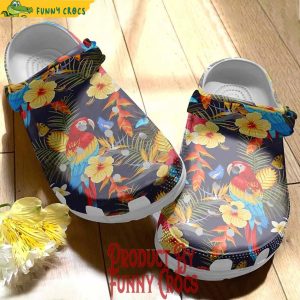 Personalized Tropical Parrot Painting Crocs Shoes