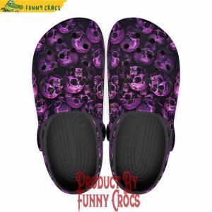 Pink And Black Skulls Crocs Shoes 1