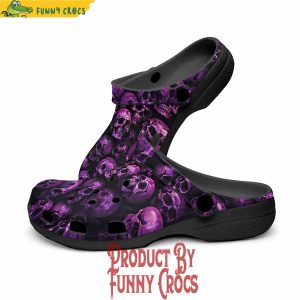 Pink And Black Skulls Crocs Shoes 2