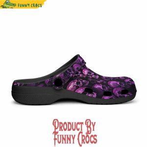 Pink And Black Skulls Crocs Shoes 3