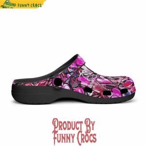 Pink Hearts Graffiti Crocs Shoes 3