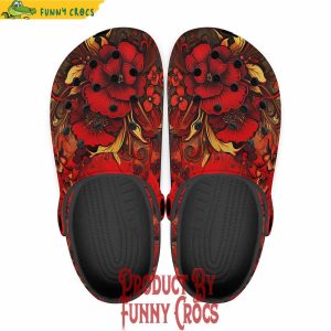 Poppy Flowers Art Crocs Shoes 1