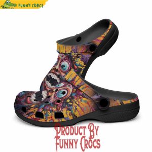 Psychedelic Bizarre Face Colorful Crocs Shoes 2