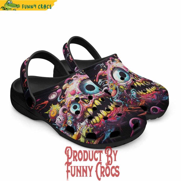 Psychedelic Monster Art Crocs Shoes