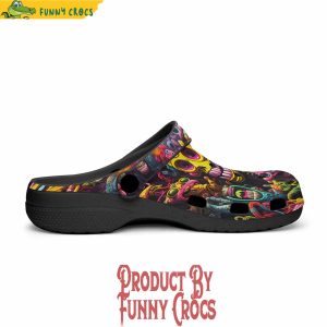 Psychedelic Weird Skulls And Monsters Colorful Crocs Shoes 2