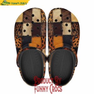 Safari Animals Grungy Patchwork Crocs Shoes 1
