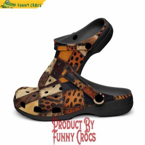 Safari Animals Grungy Patchwork Crocs Shoes