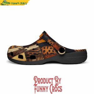 Safari Animals Grungy Patchwork Crocs Shoes 4