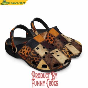 Safari Animals Grungy Patchwork Crocs Shoes 5