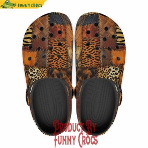 Safari Grunge Patchwork Crocs Shoes