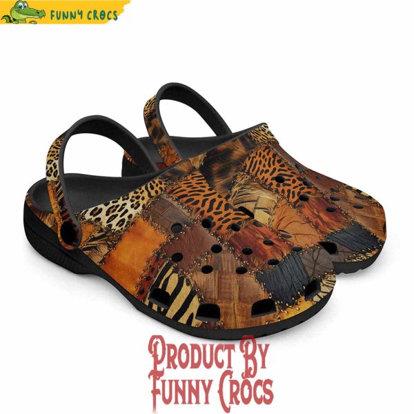 Safari Grunge Patchwork Crocs Shoes