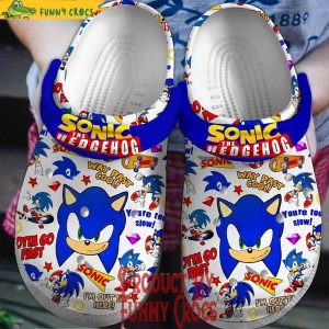 Sonic The Hedgehog Face Pattern Crocs For Kids
