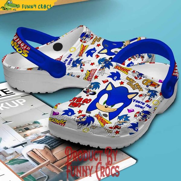 Sonic The Hedgehog Face Pattern Crocs For Kids