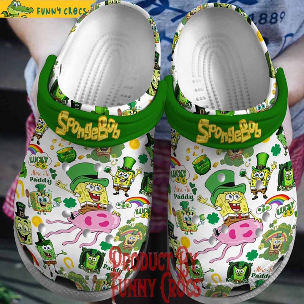 Spongebob Happy St.Patrick's Day Crocs Shoes