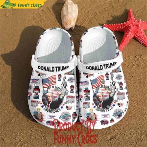 American Needs Me Donald Trump White Crocs 2024 4