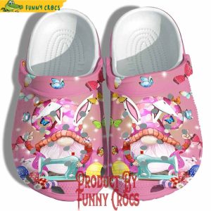 Custom Happy Easter Bunny Gnomies Quilting Egg Crocs Shoes