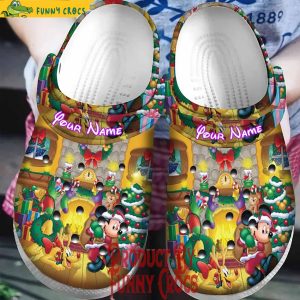 Custom Mickey Mouse Christmas And Pluto Crocs Clogs