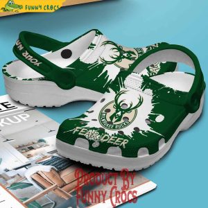 Custom Milwaukee Bucks Fear Deer Logo Crocs Style