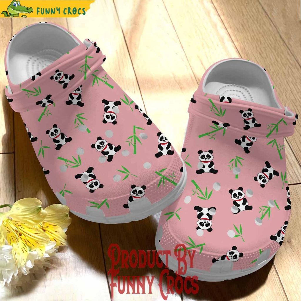 Custom Panda Pattern Crocs Style