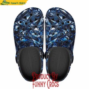 Geometric Crystal Blue Crocs Shoes 1