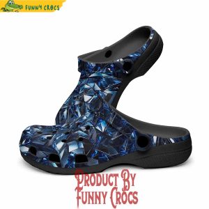 Geometric Crystal Blue Crocs Shoes 2