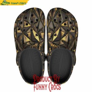 Geometric Gold Triangles Crocs Shoes 1