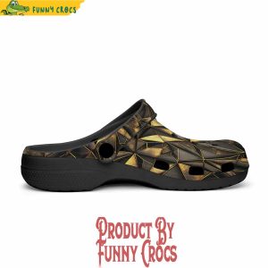 Geometric Gold Triangles Crocs Shoes 3