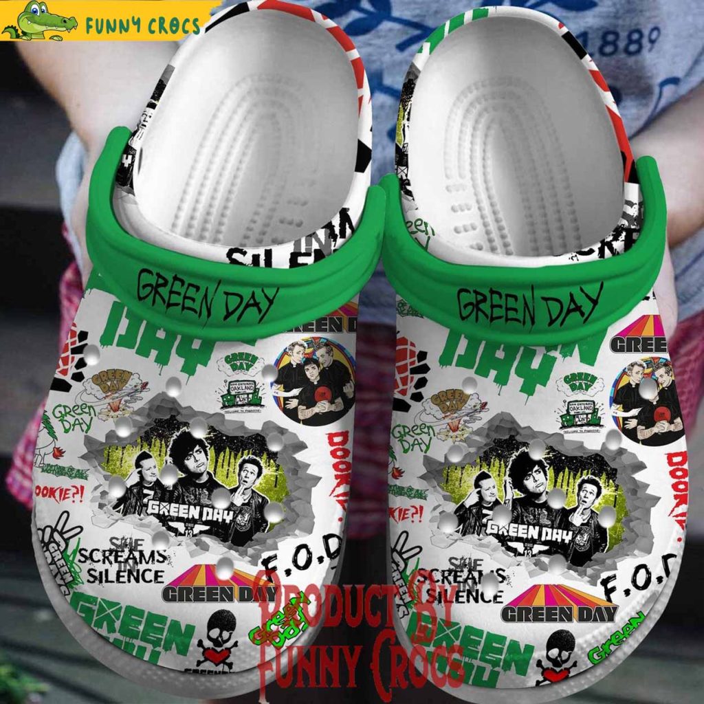 Green Day She Crocs Shoes