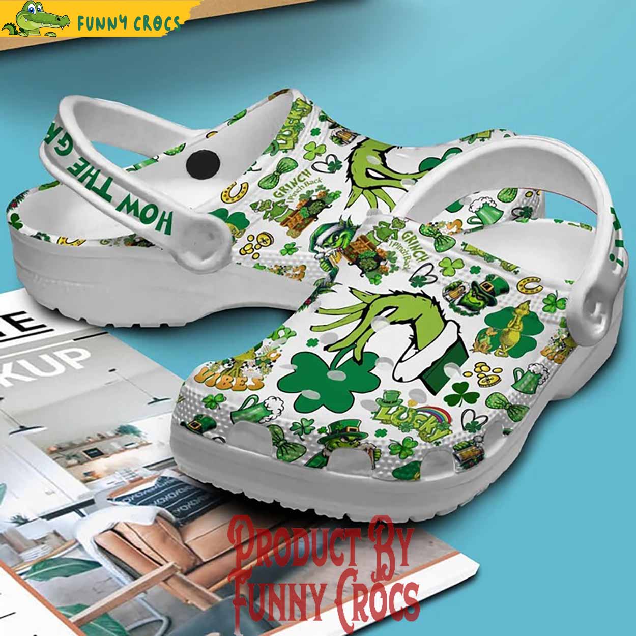 How The Grinch Stole Happy St.Patrick's Day Crocs Shoes