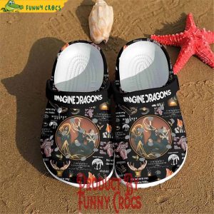 Imagine Dragons Band Pattern Black Crocs Shoes 2