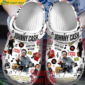 Johnny Cash I Walk The Line Crocs Shoes