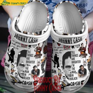 Johnny Cash Man In Black Crocs Shoes 1