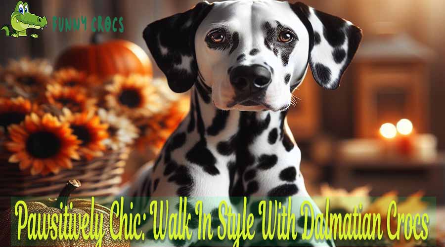 Pawsitively Chic Walk In Style With Dalmatian Crocs