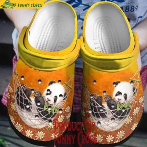 Personalized Panda Cute Eat bamboo Crocs Style