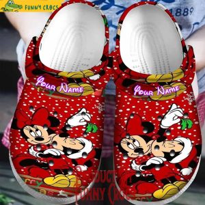 Personalized Disney Mickey Mouse And Minnie Christmas Crocs Croc Band