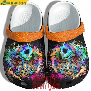 Personalized Jack Skellington Colorful Halloween Crocs Shoes