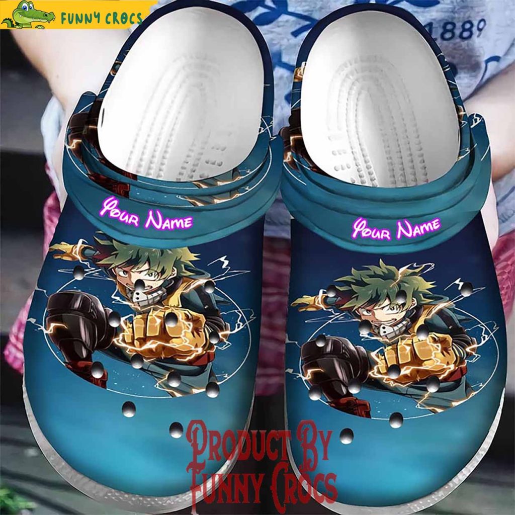 Personalized My Hero Academia Midoriya Izuku Blue Crocs