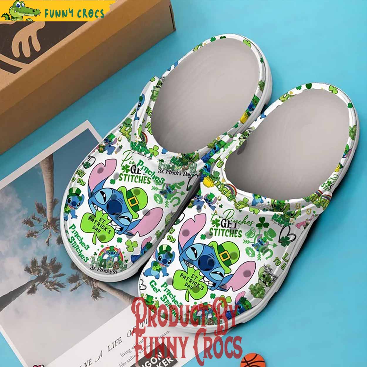 Pinches Get Stitches St.Patrick's Day Crocs Shoes
