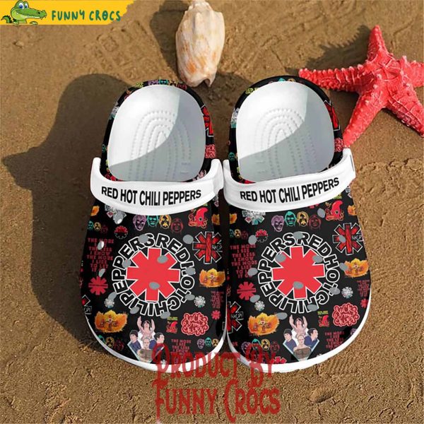 Red Hot Chili Peppers Logo Black Crocs Shoes